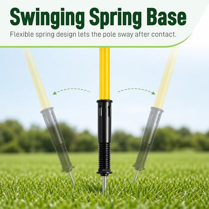 5 FT Adjustable Soccer Agility Poles with Steel Ground Spring Nails