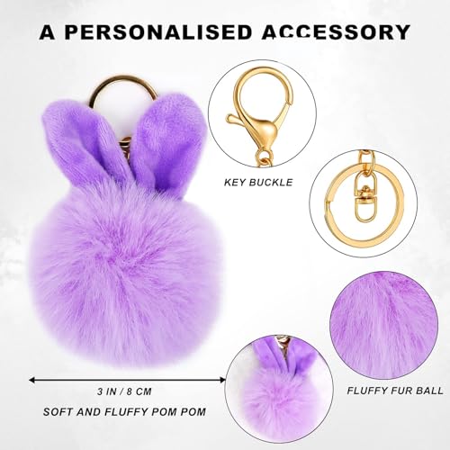 QINER Women Safety Keychain Set, 9 Pack Self Defense Kit with 130dB Personal Alarm - color: Purple
