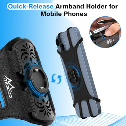MoKo Phone Holder for Running, 360° Rotatable Running Armband