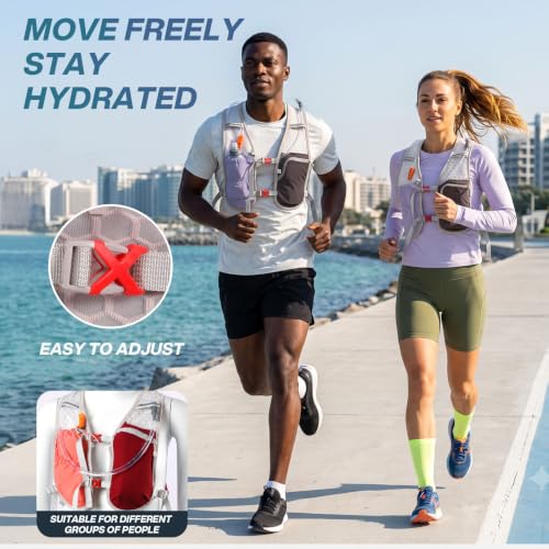 Running Vest with 2L Hydration Bladder Lightweight Pack - color: Gray