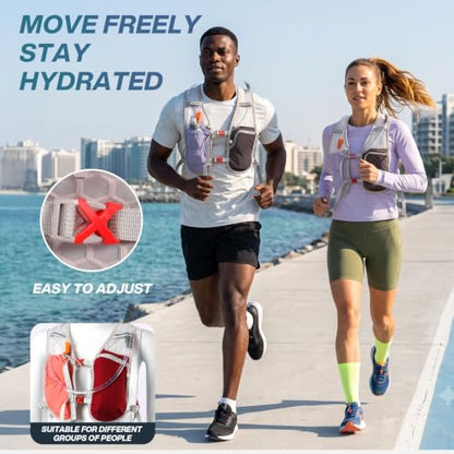 Running Vest with 2L Hydration Bladder Lightweight Pack - color: Gray
