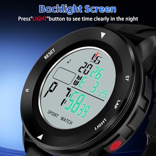 Professional Soccer Referee Watch with Tournament Mode Game Timer, 100-Lap Silent Stopwatch, 3-Line Backlit Display, On/Off Switch, Countdown/Alarm/Calendar for Football Officials, Coaches & Athletes - style: YS2020 Referee Watch