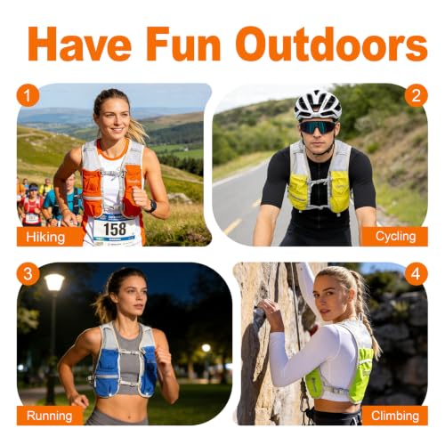 Running Vest for Women Lightweight Hydration Vest for Hiking Marathon Cycling Running Jogging - size: Black, style: Running Vest with 2 Soft Flasks