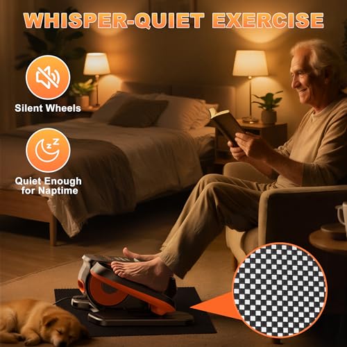 Low Impact Mini Under Desk Elliptical Quiet Electric Leg Exerciser