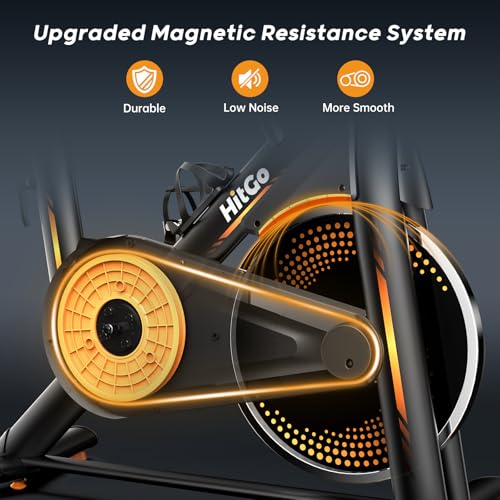 HitGo Office Exercise Bike Desk Chair,330 lbs Heavy Duty Under Desk Bike with 9-Level Height Adjustable Seat 24.4"-33.8",8-Level Resistance & Rolling Wheels,Quiet Fitness Chair for Home Office - color: B1Black