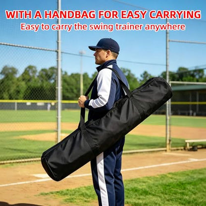 Batting Swing Trainer. 30-42 in Adjustable Baseball Hitting Trainer with 5 Power Band System, 3 Ground Nails, Sandbag, Carry Bag.Baseball Training Equipment for All Ages Improve Swing Skills
