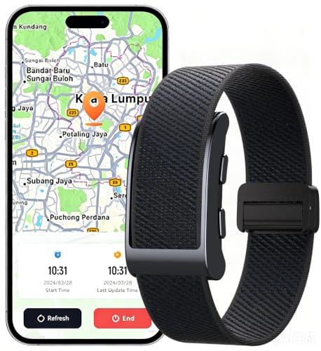 Yihou Screenless Fitness Tracker GPS Smart Bracelet Heart Rate Sleep Monitor Health Tracker Fall Detection SOS Call Pedometer Step Counter AI-Powered Activity Tracker Waterproof Nylon Wrist Band - color: Black