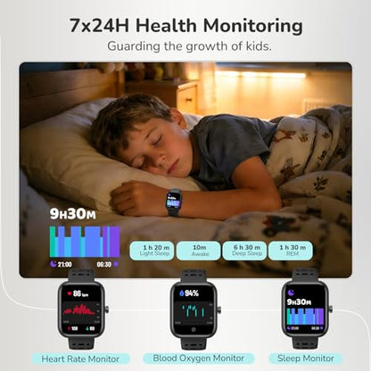 ENOMIR Kids Smart Watch No Phone Needed, Fitness Tracker Watch for Kids - color: Black, size: 1 Strap