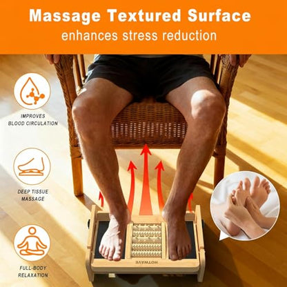HOTWAVE Slant Board for Calf Stretching with Foot Massage Roller