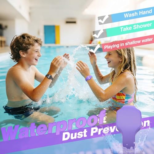 Kids Led Activity Tracker Tracker Watch for Ages 5-15, No App Required, Digital Sport Wristwatch, Waterproof, Pedometer, Alarm Clock, Silicone Strap, for Teens Children Students Boys Girls - color: Purple