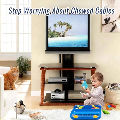 1" - 6.6 Ft Dog/Cat Cord Protector, Hook and Loop Cable Sleeve - size: 1" - 6.6Ft