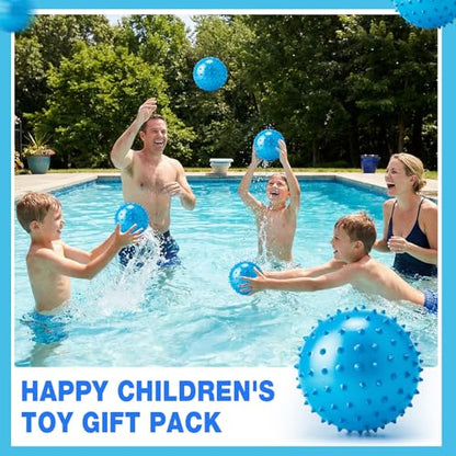 Jerify Knobby Balls Spiky Sensory Bouncy Balls Bulk - color: Blue