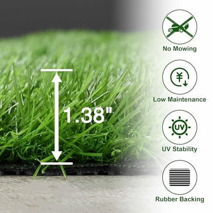 Yescom Sports Sled Strips Turf Gym Turf Flooring for Weight Sled Push Gym - size: 1.38"H-3'x33'(100Sq.Ft)