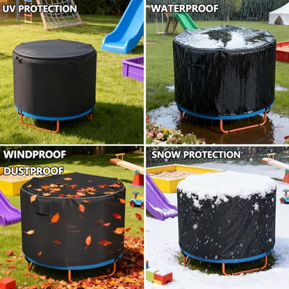 XCZ trampoline cover, outdoor jumping bed cover, suitable for 60 inch round children's trampoline , full coverage. Black - size: 62" Dia x 47" H