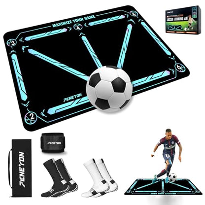 Soccer Training Mat, Soccer Training Equipment, Soccer Gifts for Boys 8-12 - color: Technology, size: 47*31 IN