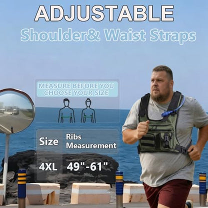King Mills Plus Size Hydration Trail Running Vest with Water Pouch