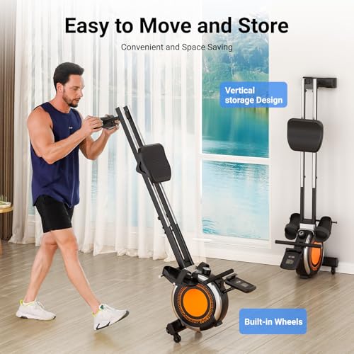 Dripex Rowing Machine, Upgraded Rowing Machines for Home, Magnetic Rower - color: Black/Orange
