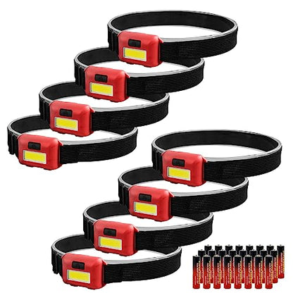 8 Pack Led Headlamp for Adults and Kids - color: 8 red