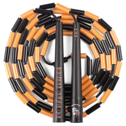 Elite Jumps Edge Beaded Adjustable Jump Rope, Do Hard Things - color: Gold & Black