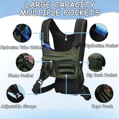 King Mills Plus Size Hydration Trail Running Vest with Water Pouch