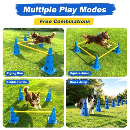 MAICIBI Dog Agility Hurdle Training Set - color: MKB Hurdle Cone-12