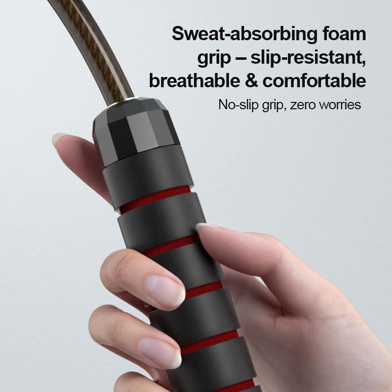 Jump Rope, Adjustable Jumping Ropes for Men, Ball Bearings Tangle-Free Rapid Speed Cable Skipping Rope, Adjustable Jumping Ropes for Fitness Home Exercise