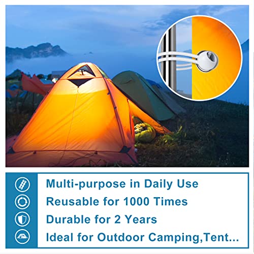 Ball Bungee Cords 4 Inch,50 PCS White Tarp Bungee Balls Heavy Duty Canopy Tarp Tie Cords for Camping, Shelter,Cargo,Projector Screen,Tent Poles with UV Resistant - size: 4 Inch