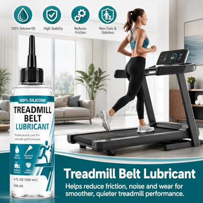 Treadmill Lubricant for Belt, 100% Silicone Oil with Applicator