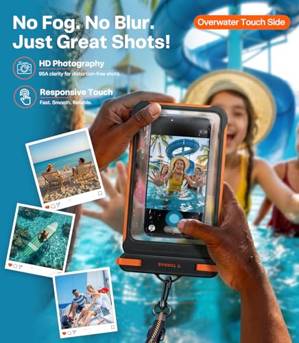 TORRAS IPX8 Waterproof Phone Pouch Floating, Underwater Screen Touchable - color: 2 Pack-Black & White