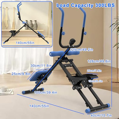 KINMAC 2 in 1 Stair Stepper & Ab Workout Machine - color: Black Blue