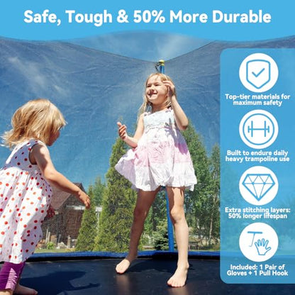 14ft Trampoline Mat Replacement, 72/88 V‑Hooks