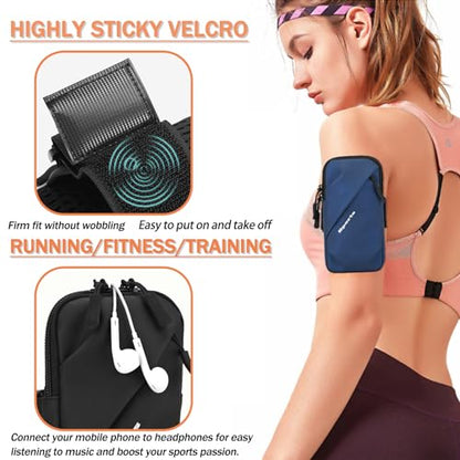 Cell Phone Armband Wrist Bag, Universal Fit, Water Resistant, Breathable, Phone Holder for Running Cycling Climbing Hiking Gym,Fits The Arm, Firm and Does Not Slide (Grey) - color: Grey