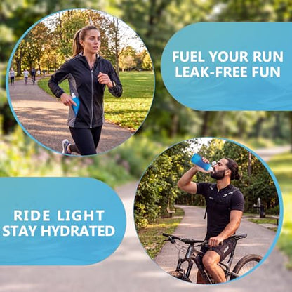 LemonRoad 4 Pcs 250ml Collapsible Soft Water Bottle for Hydration, TPU Foldable Running Water Bottle for Marathon Summer Run Vest Jogging Hiking Travel