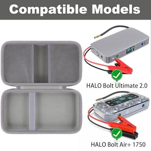 khanka Case for HALO Bolt Ultimate 3.0/2.0/Air+1750 Jump Starter,Grey - color: Grey, style: For Halo Bolt Ultimate 2.0/Halo Bolt Air +1750