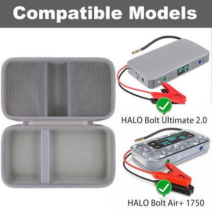 khanka Case for HALO Bolt Ultimate 3.0/2.0/Air+1750 Jump Starter,Grey - color: Grey, style: For Halo Bolt Ultimate 2.0/Halo Bolt Air +1750