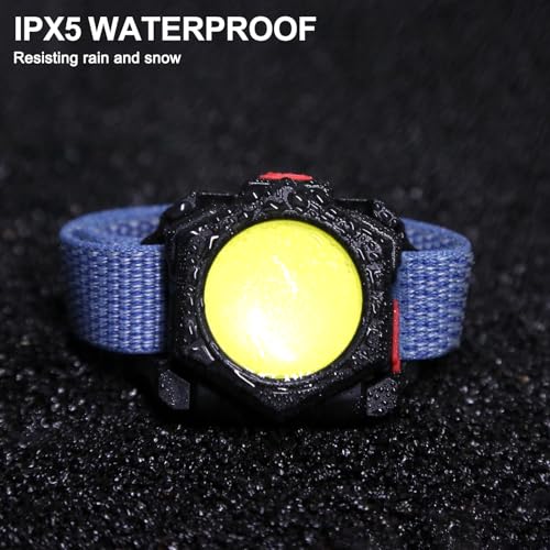 Running Light 300 Lumen, Wrist Light Rechargeable USB-C, 4 Modes