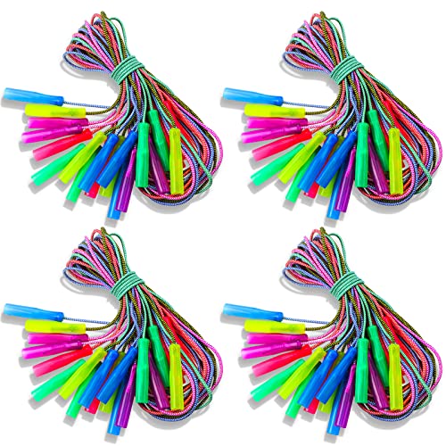 Honoson 50 Pcs Jump Ropes Bulk for Kids 7.8ft Adjustable,Multicolor - color: Multicolor
