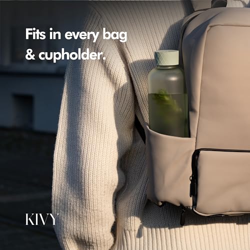 KIVY Slim Water Bottle 22oz Tritan - Lightweight & Shatterproof - BPA-Free - color: 03 Dark Ruby, size: 22oz