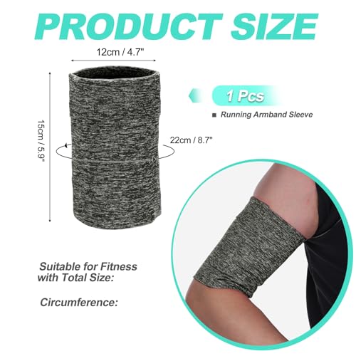 Cell Phone Armband Sleeve, Universal Sports Arm Band Sleeves Stretches to Fit All Phones Holder Linen Black - Fitting for (Fitness ExerciseWorkout/Hiking/Jogging/Gym) - color: Linen Black