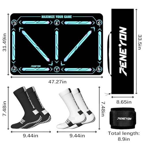 Soccer Training Mat, Soccer Training Equipment, Soccer Gifts for Boys 8-12 - color: Technology, size: 47*31 IN