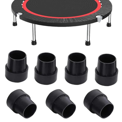 8 Pack Mini Rebounder Leg Floor Protectors 1" Round Rubber Folding Trampoline Leg Caps Tips Feet Covers Rubber Pads for Foldable Mini Trampoline Fitness Rebounder Indoor Exercise Trampolines