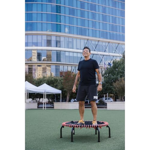JumpSport 550 Workout Rebounder for Adults, 44" | PRO CE | Mini Exercise Fitness Trampoline Jumper with Cables | Black - color: Pink, style: Model 230