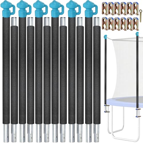 Universal Trampoline Poles Replacement Net Pole for Trampoline Leg Max 1.5" - style: 6 Sets Trampoline Poles