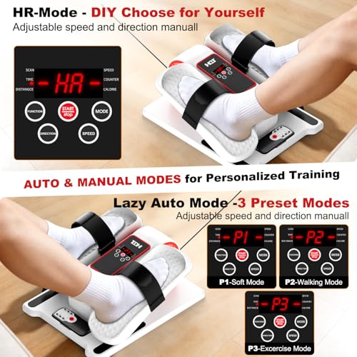 TDH Under Desk Elliptical Machine Leg Exerciser Electric - color: White