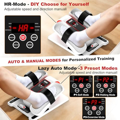 TDH Under Desk Elliptical Machine Leg Exerciser Electric - color: White