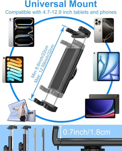 Boat Helm iPad Clamp Mount for Tablet & Phone with Secure Straps