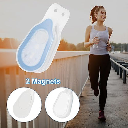 PATIKIL LED Flashlight, Silicone Night Shift Hands Free Clip-on Flashlights Night Safety Running Light for Running, Walking, Sports, Outdoor Emergency, Blue - color: Blue