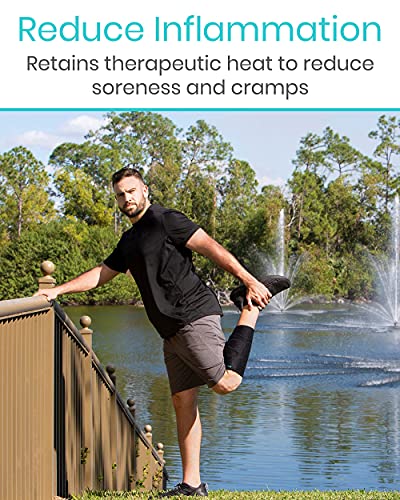 Vive Calf Brace - Adjustable Shin Splint Support - Lower Leg Compression - color: Black, size: 1 Count (Pack of 1)