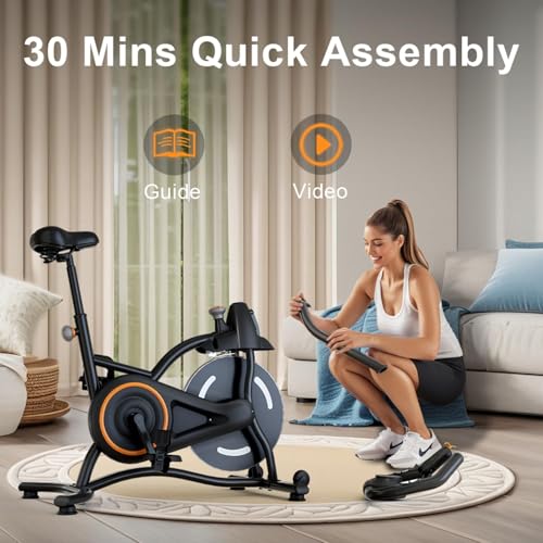 Maicifi Indoor Cycling Bike, Silent Belt Drive, Heavy Flywheel, Digital Display, Home Gym Cardio Workout Training