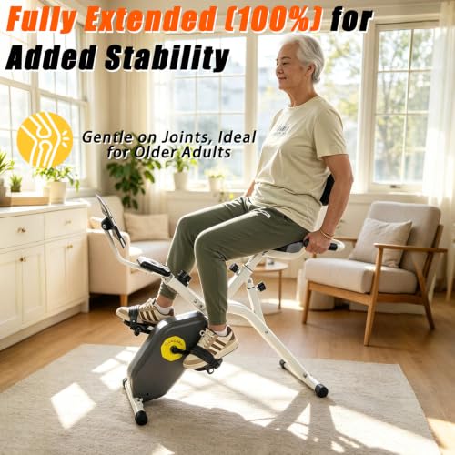 Foldable Quiet Magnetic Recumbent Stationary Exercise Bike